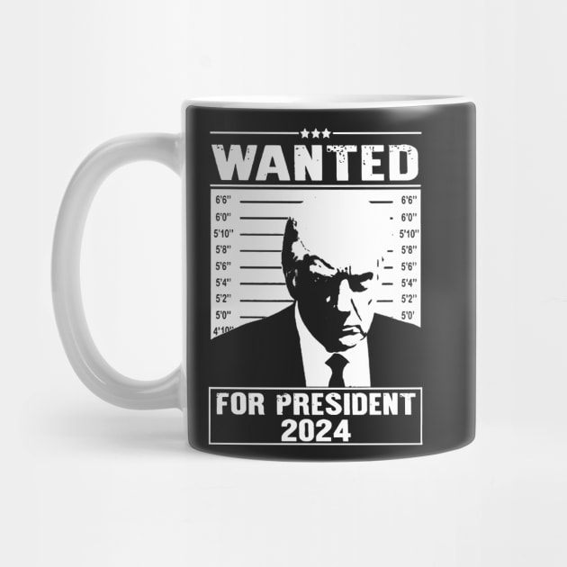 Wanted Trump , Trump Arrest, Wanted Donald Trump, For President 2024, Police Mugshot Photo Of Donald Trump by Hoahip